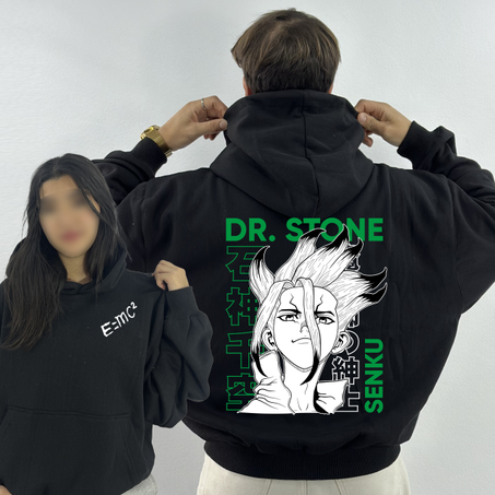 Senku Premium Hoodie Oversized (Print Avant et Arriere )