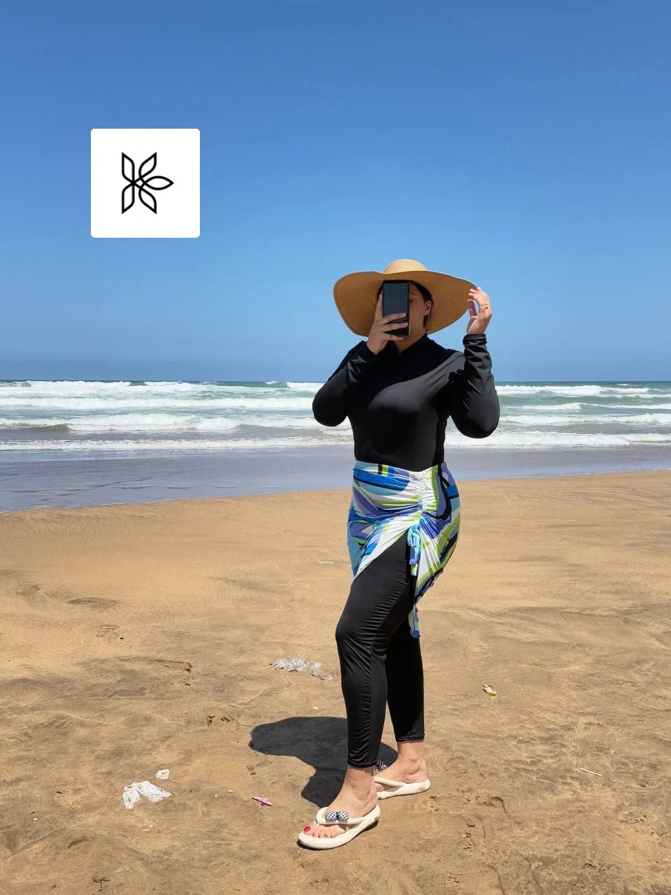 Burkini combiné avec cache