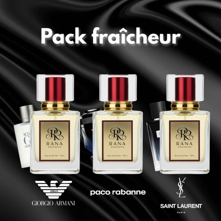 pack fraîcheur (aqua di gio, invictus, Y yves saint laurent)