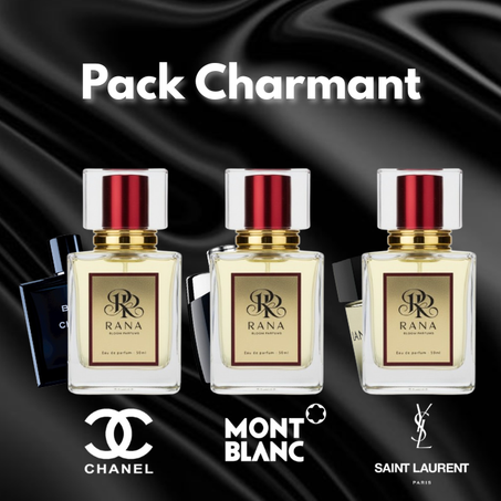 Pack Charmant (bleu de chanel, mont blanc legend, la nuit de l'homme)