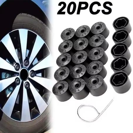 غطاء براغي عجلات السيارة – طقم 20 قطعة لحماية أنيقة ومتانة عالية