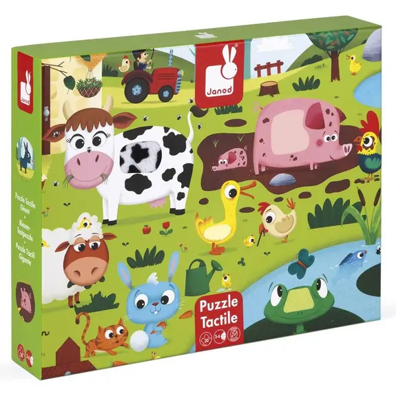 Puzzle tactile 20 pièces de la ferme