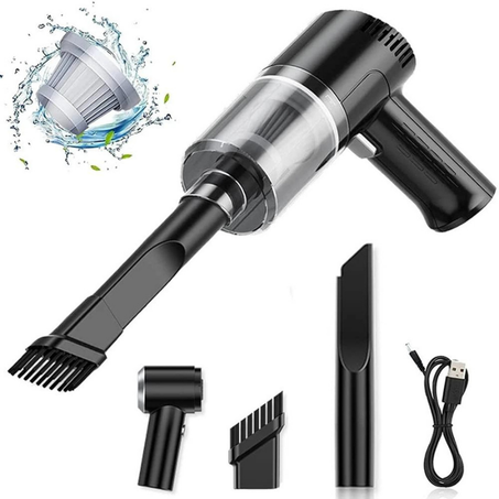 مكنسة كهربائية محمولة قابلة لإعادة الشحن للسيارة والمنزل / 120 واط - 12 فولت