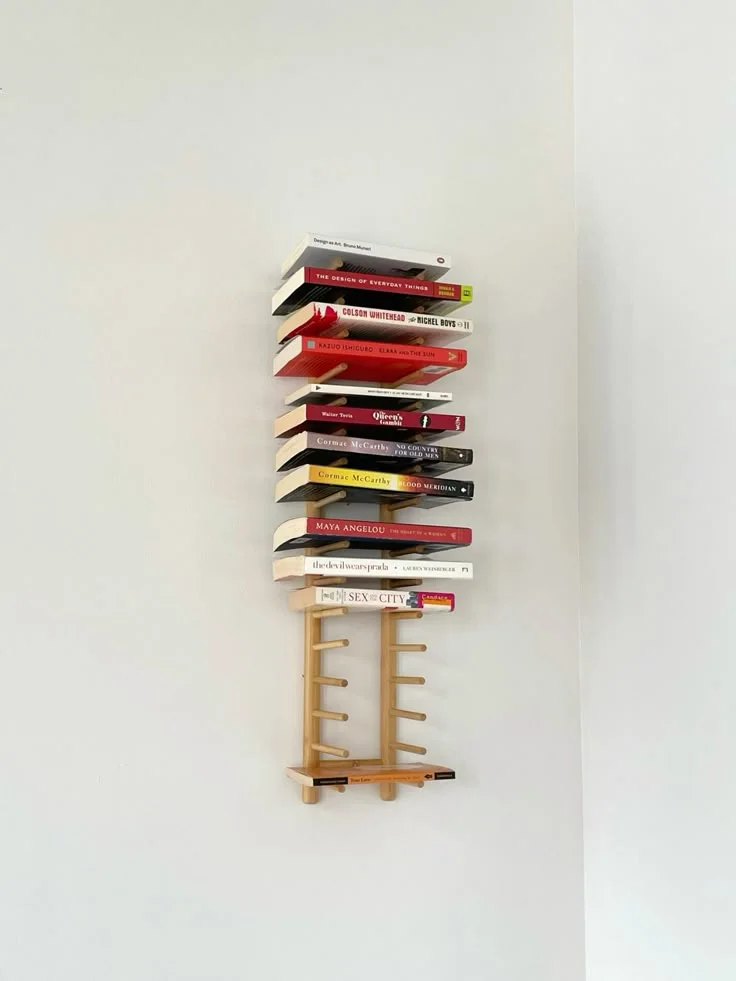 Floating Book Spine Shelf (2 pcs)