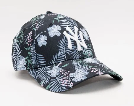Casquette New Era 9FORTY Femme MLB Floral New York Yankees à sangle noire