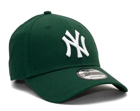 Casquette New Era - MLB Essential 9FORTY - NY Yankees - Vert foncé / Blanc