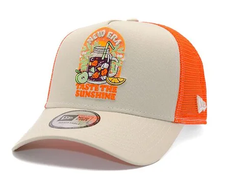Casquette trucker New Era - Summer Patch 9FORTY - Pierre/Orange