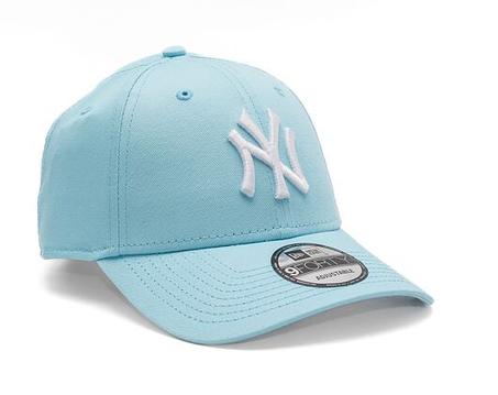Casquette New Era 9FORTY MLB League Essential New York Yankees Bleu pastel / Blanc