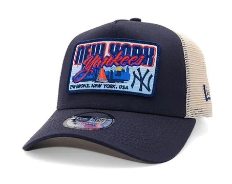 Casquette New Era - MLB City Patch 9FORTY Trucker - Yankees de New York - Bleu marine