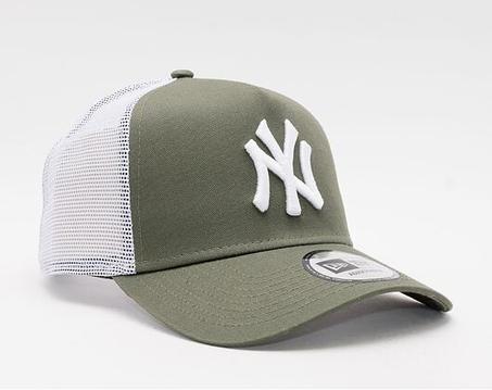 Casquette New Era - MLB Essential 9FORTY Trucker - NY Yankees - Olive neuf / Blanc