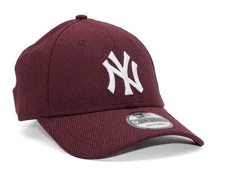 Casquette New Era 9FORTY MLB Diamond Era New York Yankees bordeaux et blanche