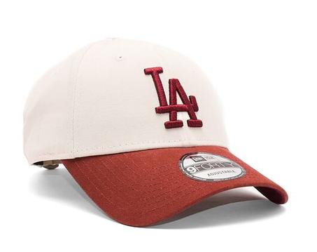 Casquette New Era 9FORTY MLB Los Angeles Dodgers Crème claire / Cardinal
