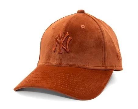 Casquette New Era pour femme - 9FORTY Casquette midi en velours MLB pour femme - Yankees de New York - Marron