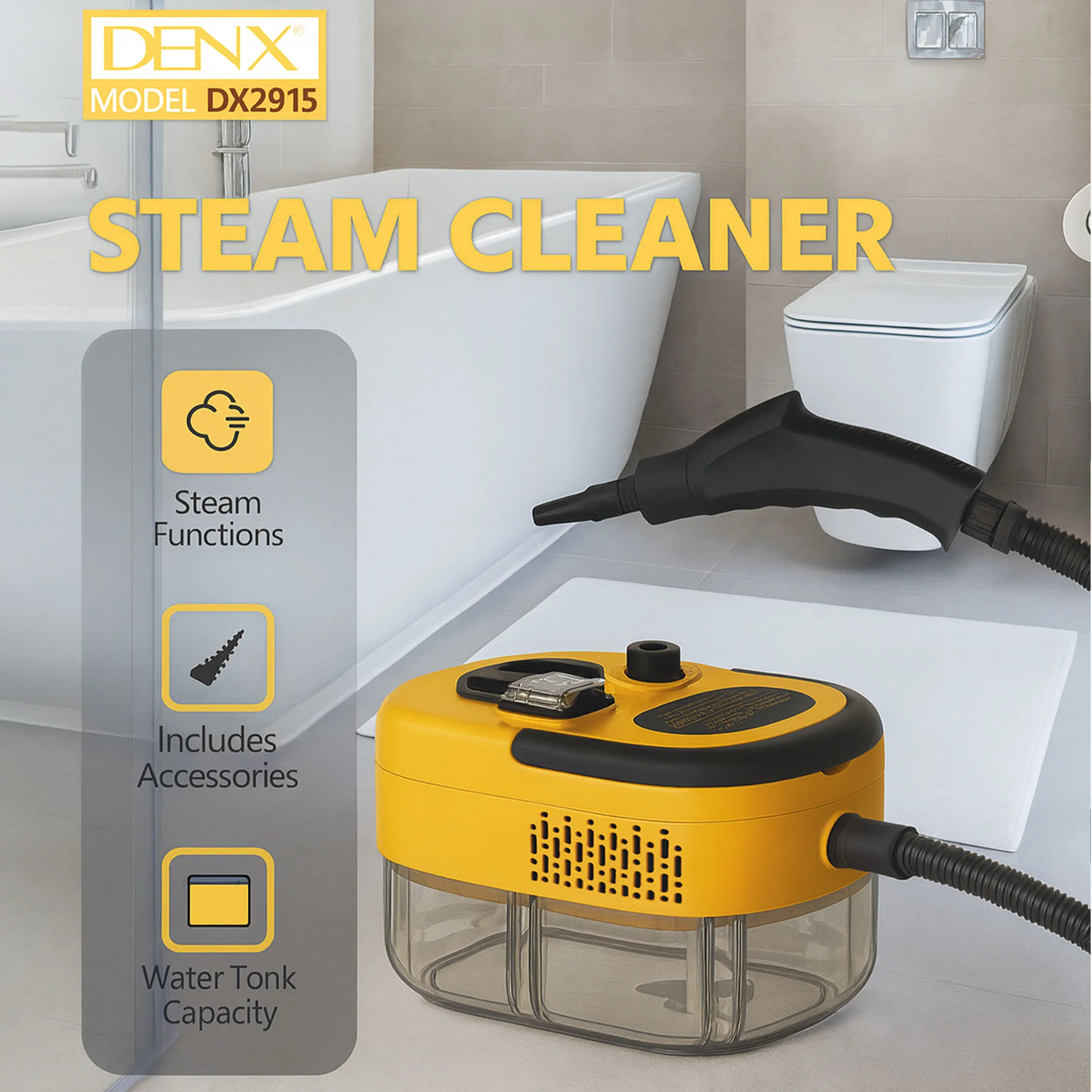جهاز تنظيف بخار بالضغط العالي من دينكس بضمان عامين