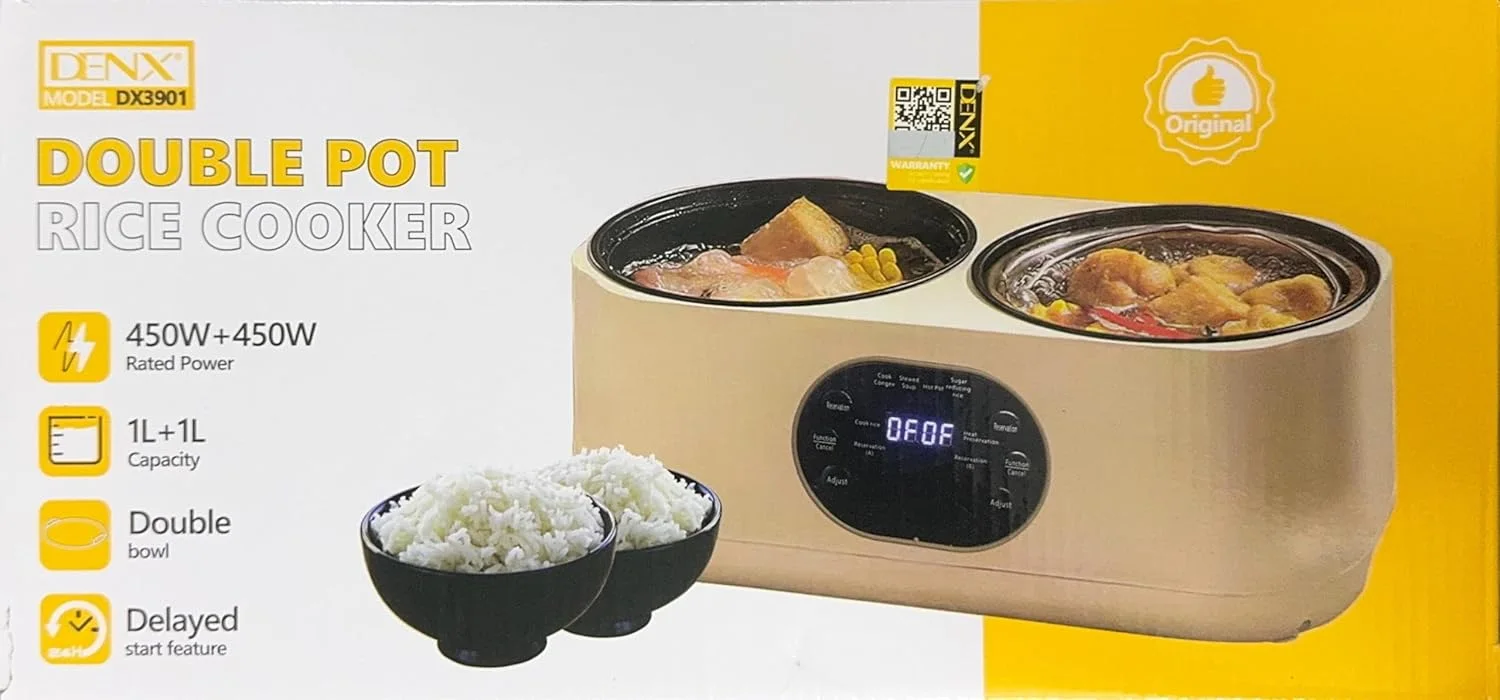 جهاز الطبخ المزدوج الكهربائي دينكس بضمان عامين