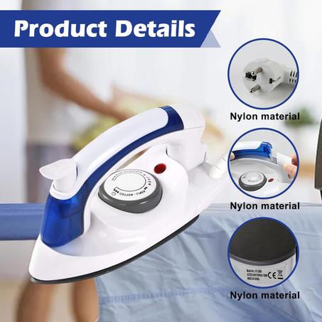 مكواة بخار صغيرة قابلة للطي من مولبوري للسفر، 700 واط مع تحكم متغير في درجة الحرارة، مكواة بخار محمولة، مكواة صغيرة جافة وبخارية