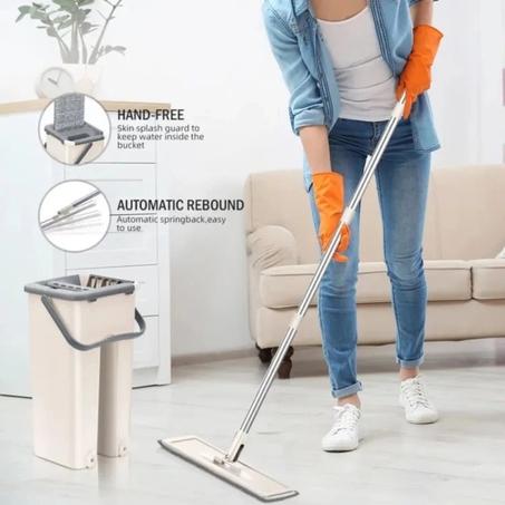 ممسحة التنظيف مع سطل العصر و التنشيف