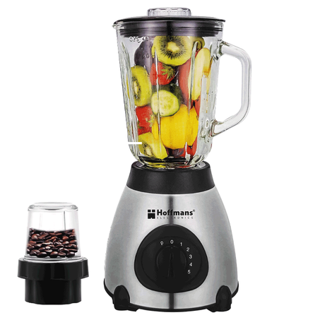 BLENDER EN VERRE INCASSABLE 2en1-1,5L-800W - HOFFMANS