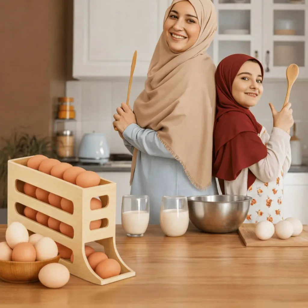 منظم البيض بتصميم ذكي