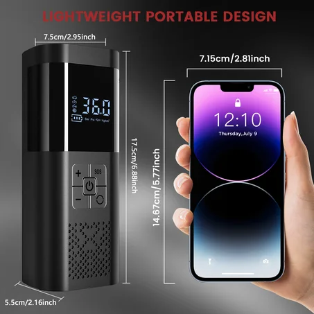 منفاخ لاسلكى وباور بانك وكشاف 3*1