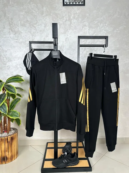 New ensemble ADD Noir avec trois bandes Dorés