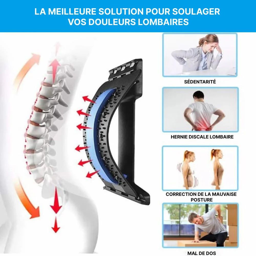 Civière dorsale multi-niveaux – Soulagez votre dos en 10 minutes par jour