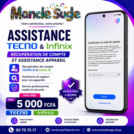 Suppression d'identifiant (id) Tecno, itel & Infinix