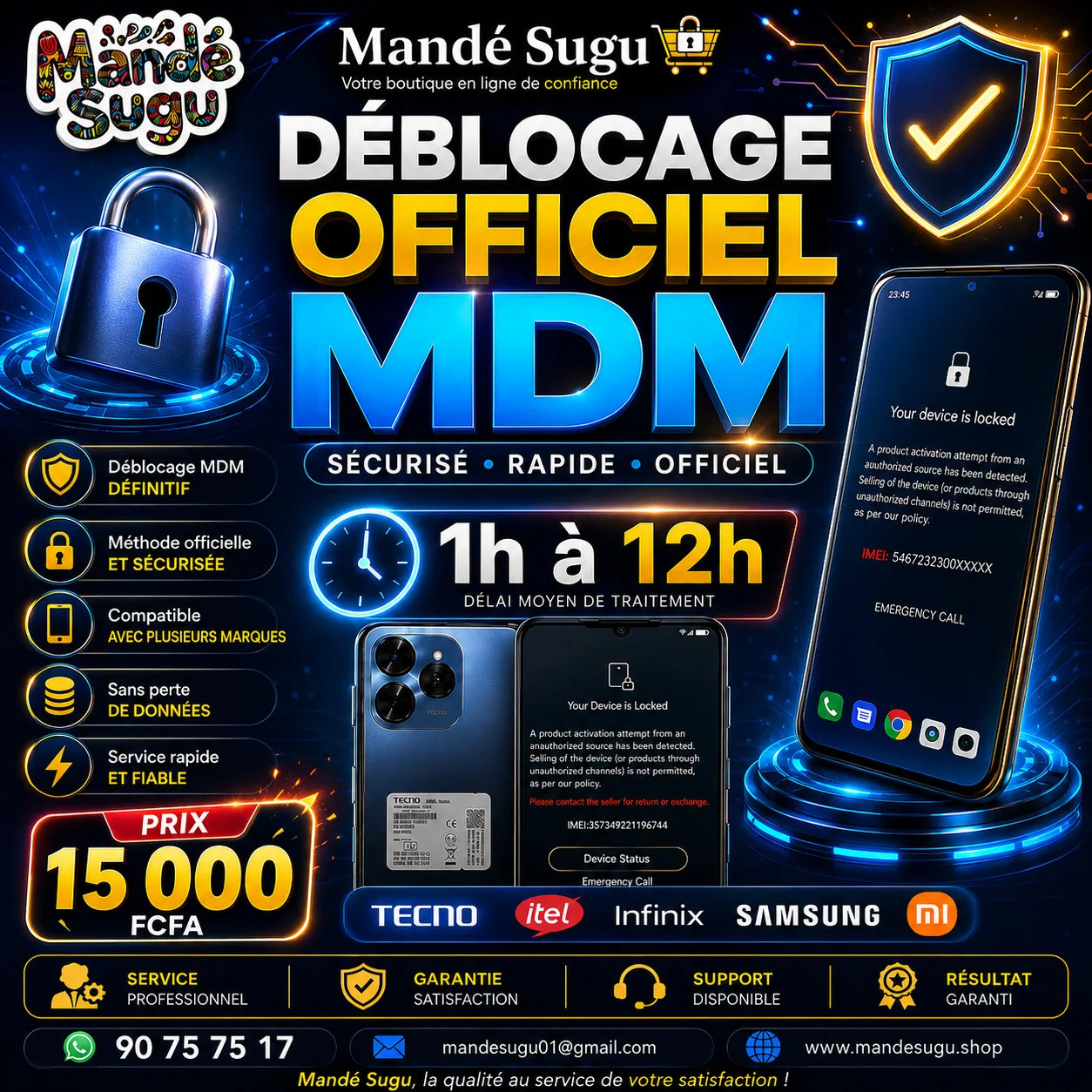 Déblocage Officiel MDM par imei
