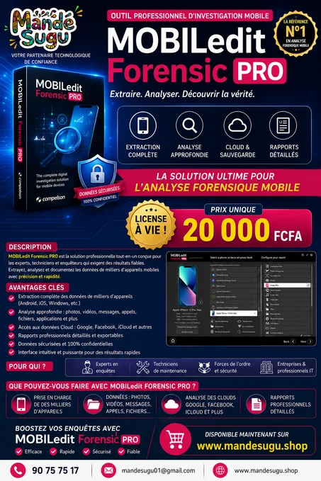 MOBILedit Forensic PRO – Licence à vie !