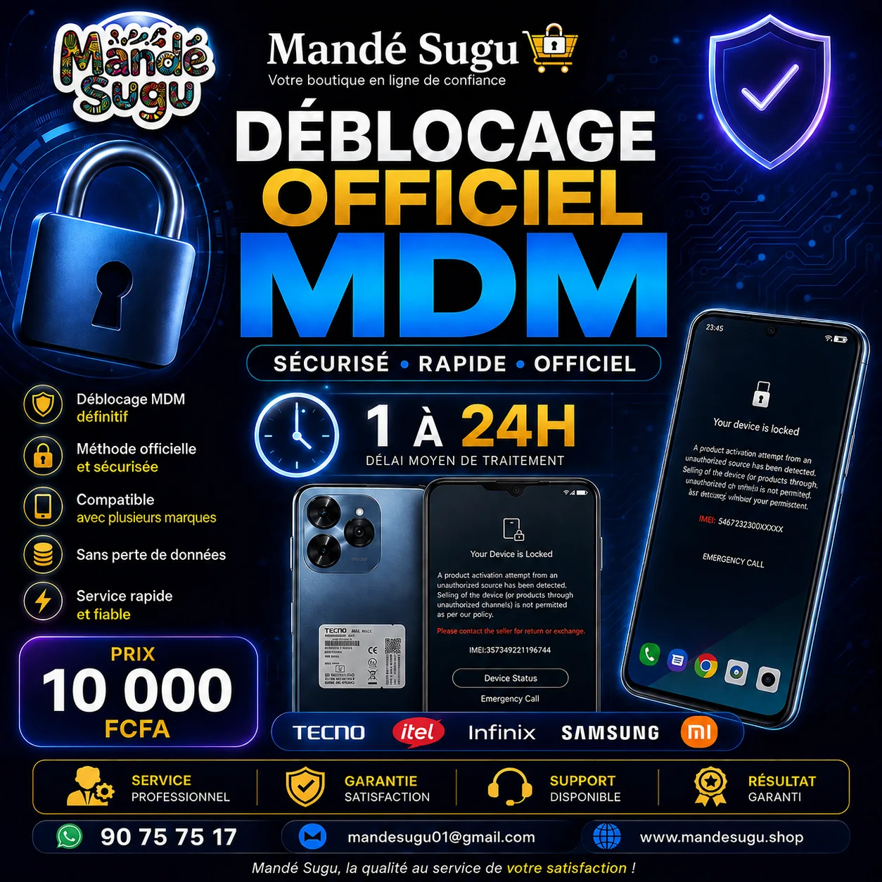 DÉBLOCAGE OFFICIEL MDM PAR IMEI