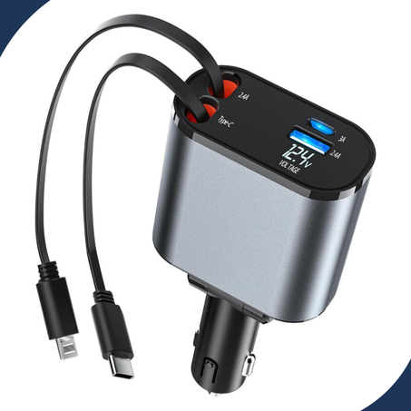 شاحن سريع للسيارات - متوافق مع جميع الهواتف