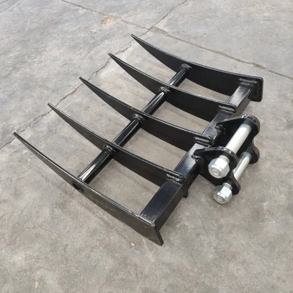 Rake Mini Excavator Attachment for Grading, Leveling, Loosening , Removing Soil USA