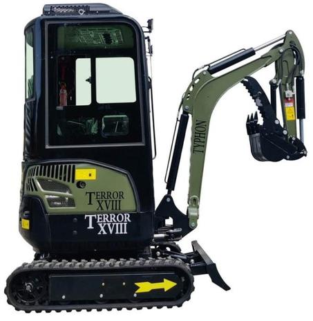 Green TYPHON TERROR XVIII Prestige 2 Ton Mini Excavator KUBOTA Diesel Engine USA