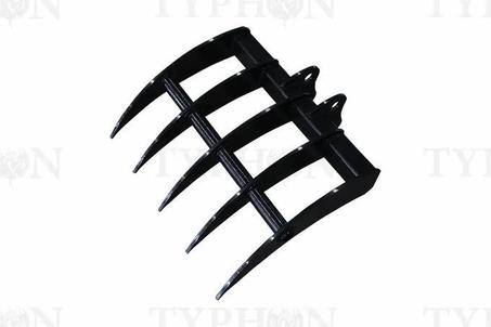 Mini Excavator Attachment Rake 22″ Wide TYPHON Attachments For 2-3.5 ton Diggers
