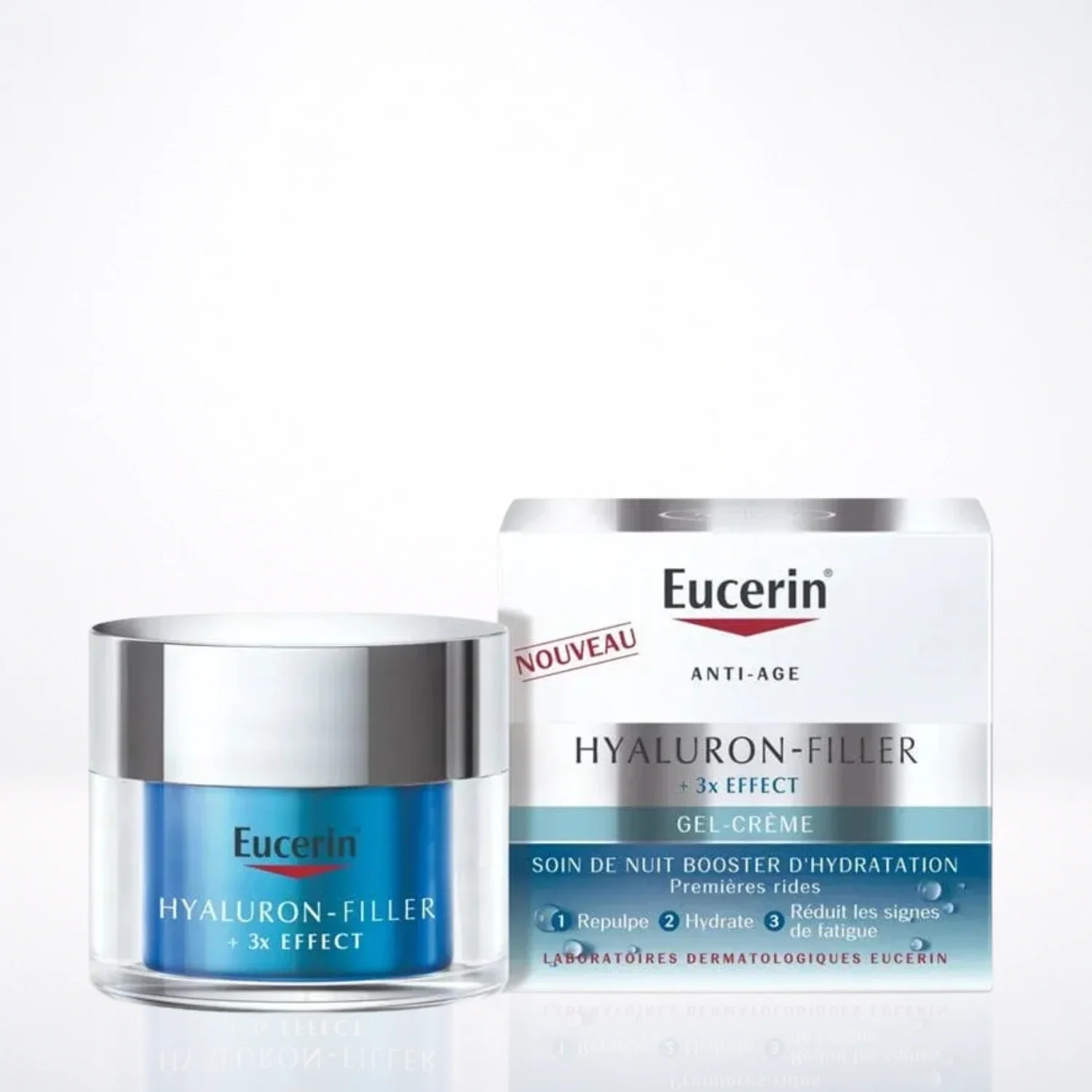 EUCERIN HYALURON-FILLER Nuit Booster 50ml Hydratation 72h Acide Hyaluronique