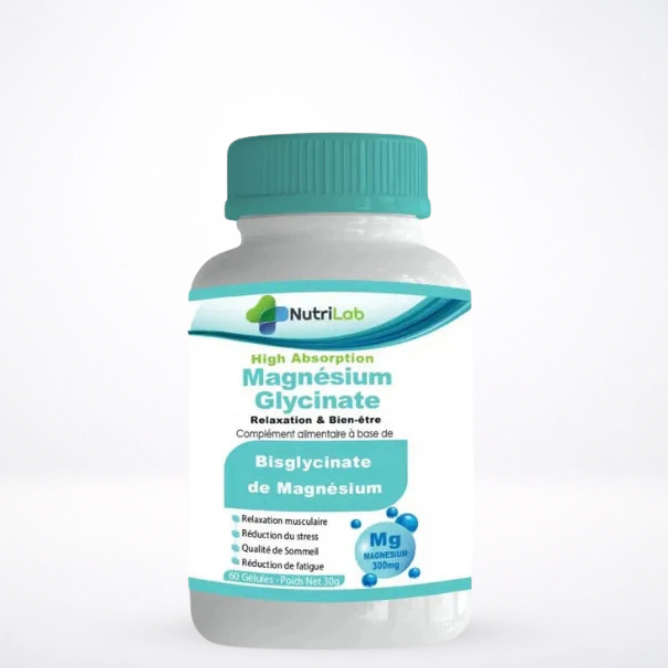 NUTRILAB Magnésium Glycinate 300mg 60 Gélules
