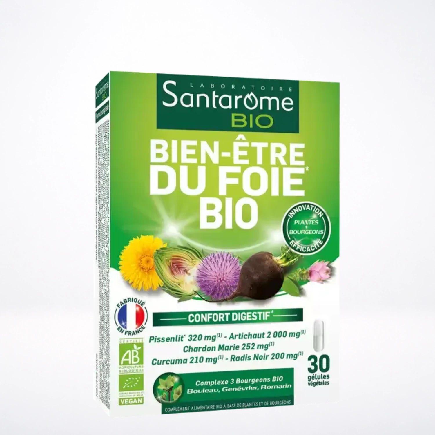 SANTAROME Bien-être du Foie BIO | 30 gélules