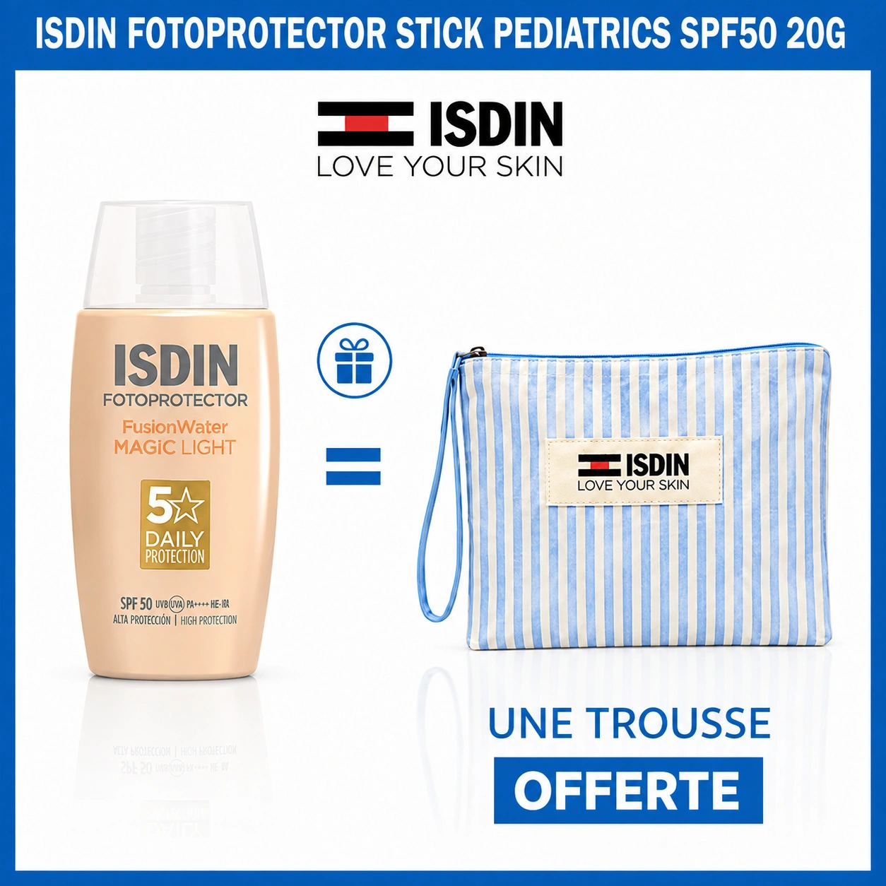 ISDIN Fotoprotector Fusion Water Magic Light SPF50+ 50ml Protection Solaire Effet Lumière