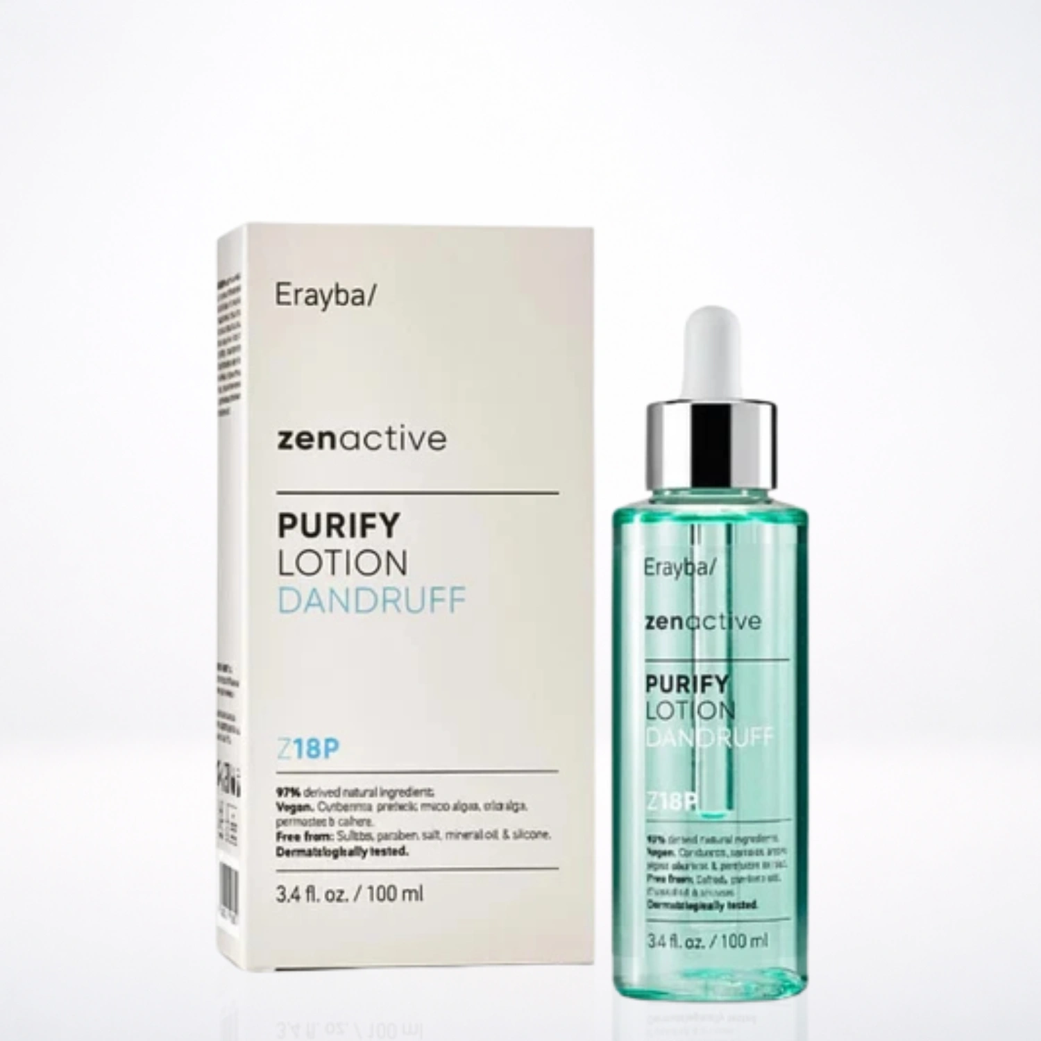 ERAYBA Zenactive Purify Lotion Dandruff Z18P 12 Ampoules 8ml Lotion Anti-Pelliculaire