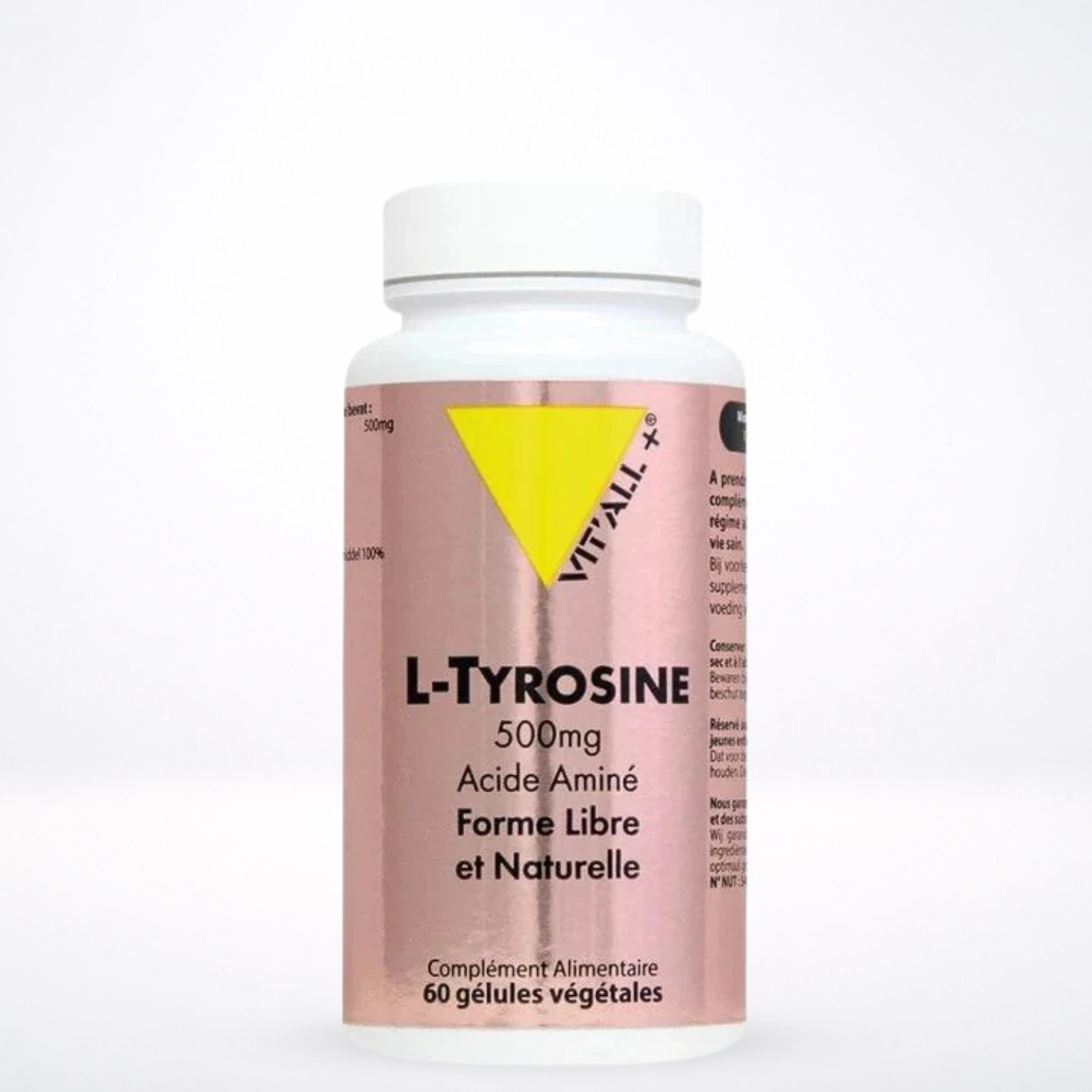 VITALL+ L-Tyrosine 500mg Boite 60 Gélules Végétales