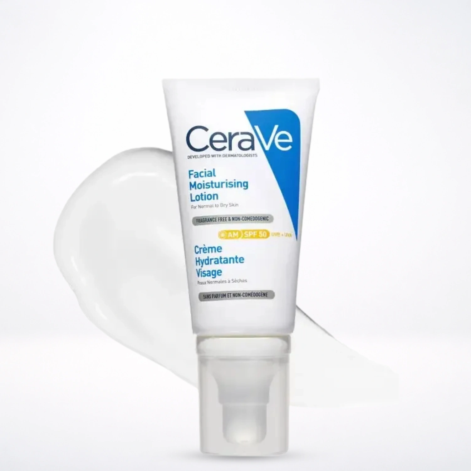 CeraVe crème hydratante visage SPF50 peaux normales à sèches | 52ml