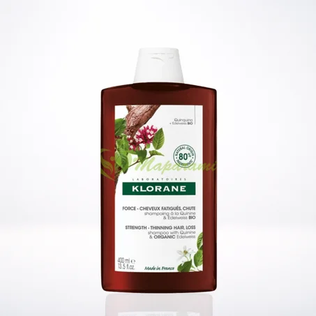 KLORANE Shampooing à la Quinine et Edelweiss BIO 400ml