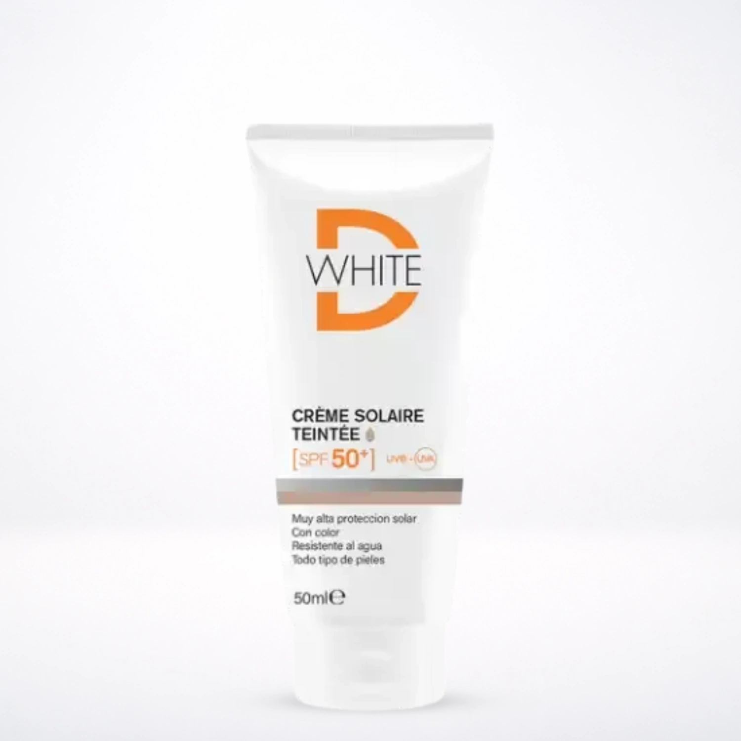 DWHITE crème solaire Teintée CLAIRE spf 50+ | 50 ml