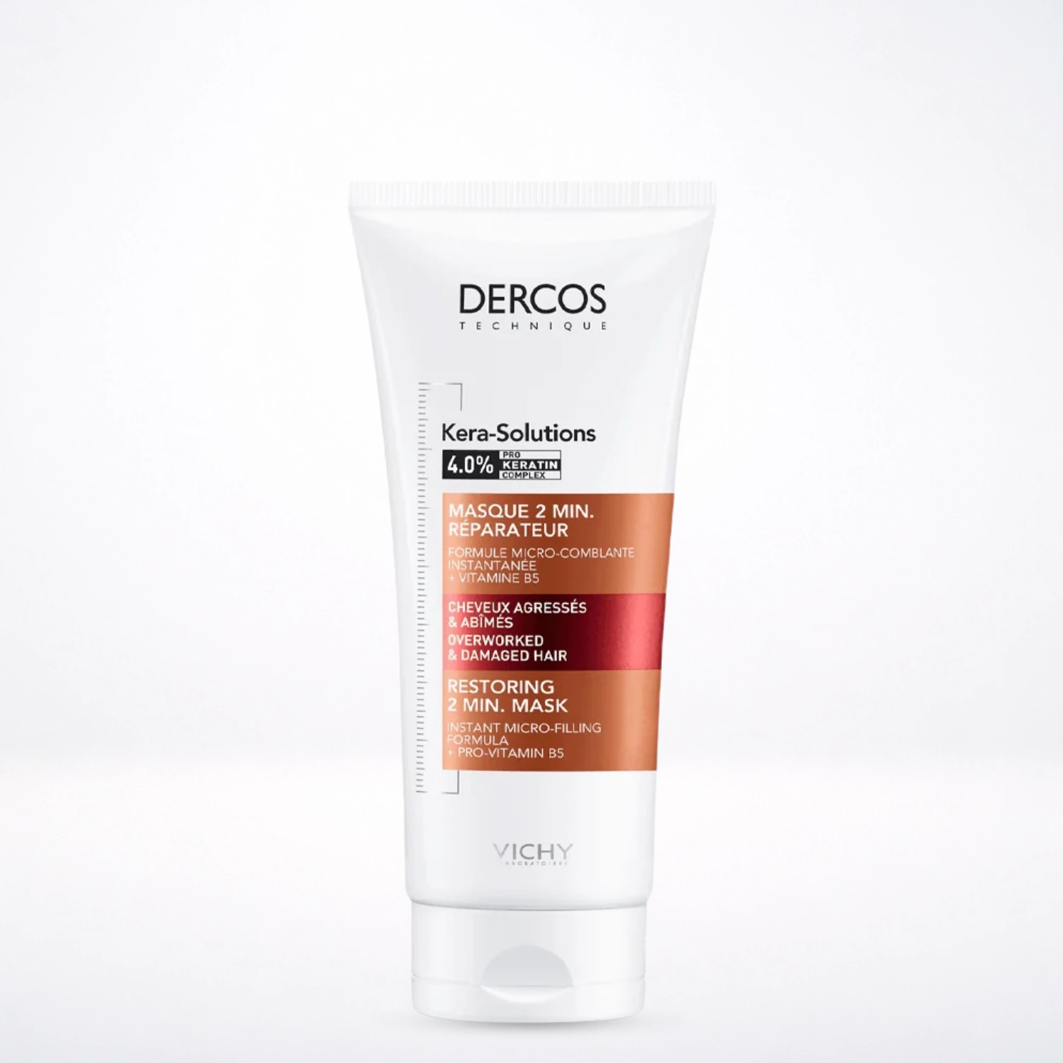 VICHY Dercos Kera-Solutions Masque 2 Minutes Réparateur Cheveux Abîmés 200ml