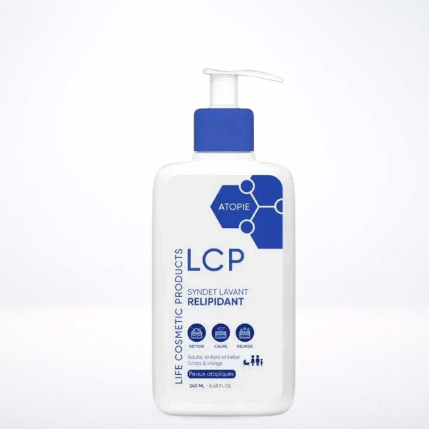 LCP Syndet Lavant Relipidant 240ml Gel Nettoyant Peaux Atopiques Sans Savon Apaisant