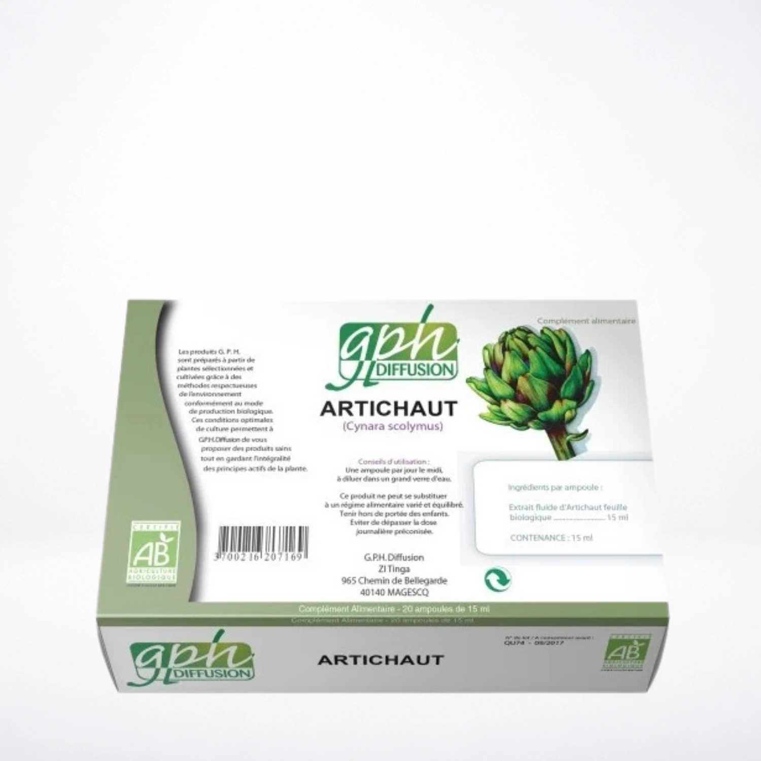 GPH DIFFUSION Artichaut Bio | 20 ampoules