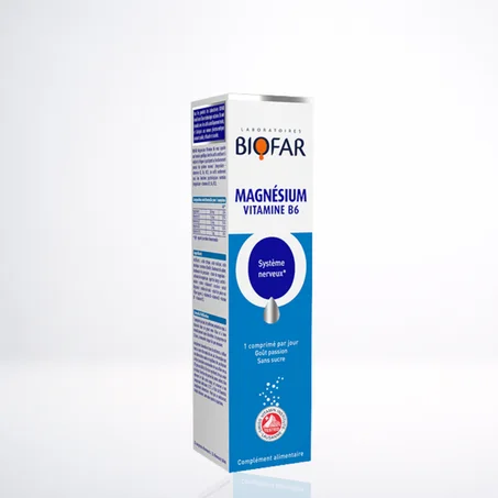 BIOFAR Magnésium B6 B2 20 Capsules Anti-Stress