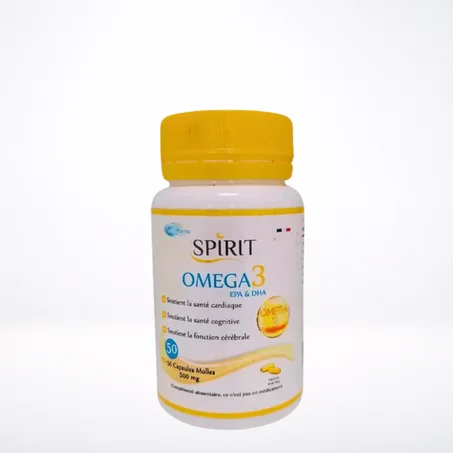 Spirit Omega 3 500mg 50 Capsules - EPA DHA Cœur Cerveau