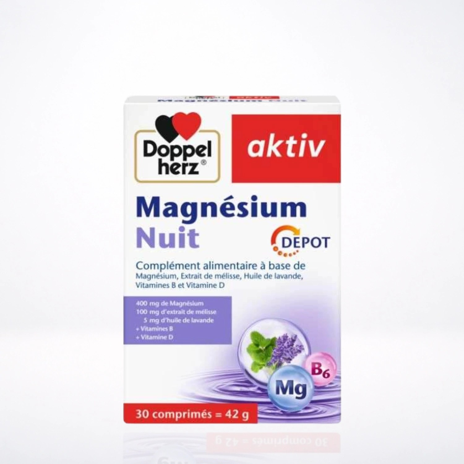 DOPPELHERZ AKTIV Magnésium Nuit 30 Comprimés