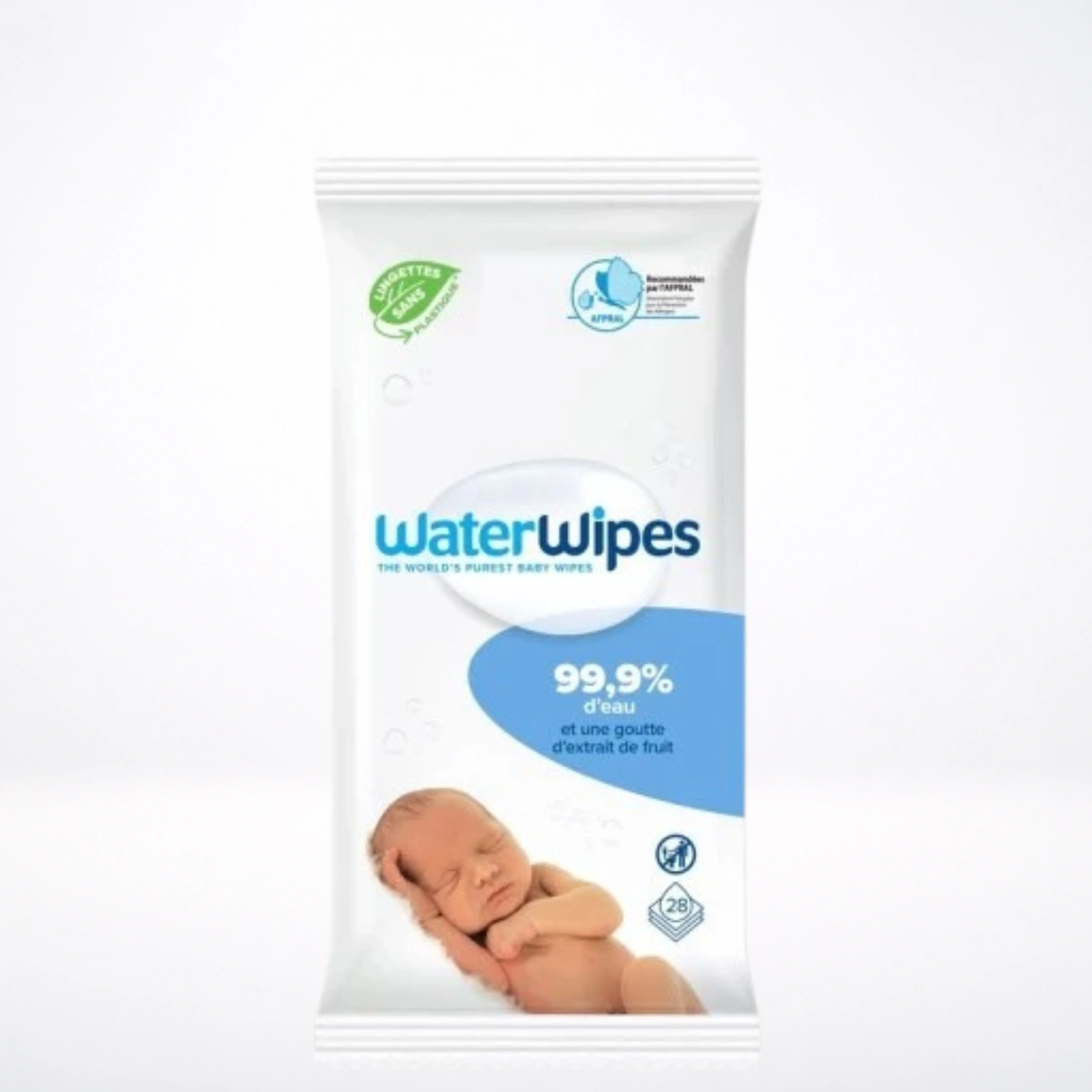 WATERWIPES Lingettes Biodégradables Bébé | 28 u